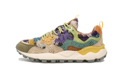 YAMANO 3 WOMAN Sneakers in suede e teddy - Grigio-Verde